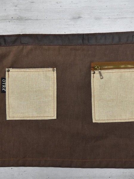 Ποδιά Μέσης Καστόρινη Με Λεπτομέρειες Από Ψάθα Ποδιά Μέσης Καστόρινη Με Λεπτομέρειες Από Ψάθα