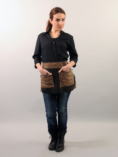 Ποδιά Μέσης Κοντή Δερμάτινη Μαύρη Με Σχέδιο Ποδιά Μέσης Κοντή Δερμάτινη Μαύρη Με Σχέδιο