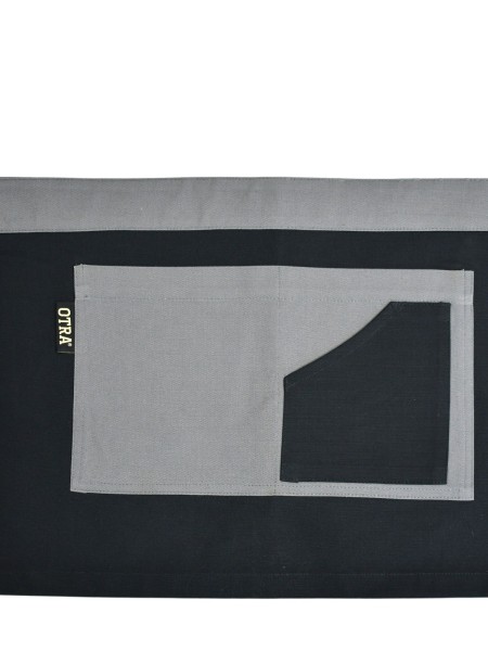 Ποδιά Μέσης Κοντή Μαύρη Με Γκρι Λεπτομέρειες Ποδιά Μέσης Κοντή Μαύρη Με Γκρι Λεπτομέρειες