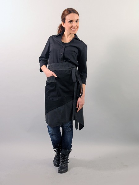 Ποδιά Μέσης Μαύρη Ασύμμετρη Με Σχέδιο Ποδιά Μέσης Μαύρη Ασύμμετρη Με Σχέδιο