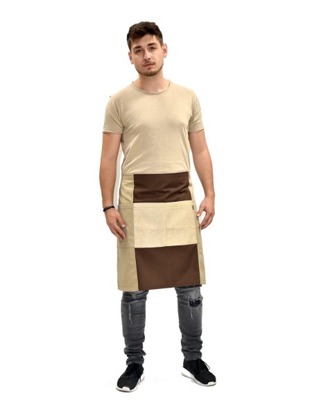 Ποδιά Μέσης Μπεζ Καφέ Με Ψάθινες Λεπτομέρειες Ποδιά Μέσης Μπεζ Καφέ Με Ψάθινες Λεπτομέρειες