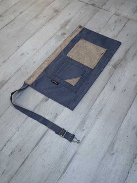 Ποδιά Μέσης Μπλε Τζιν Με Ψάθα Ποδιά Μέσης Μπλε Τζιν Με Ψάθα