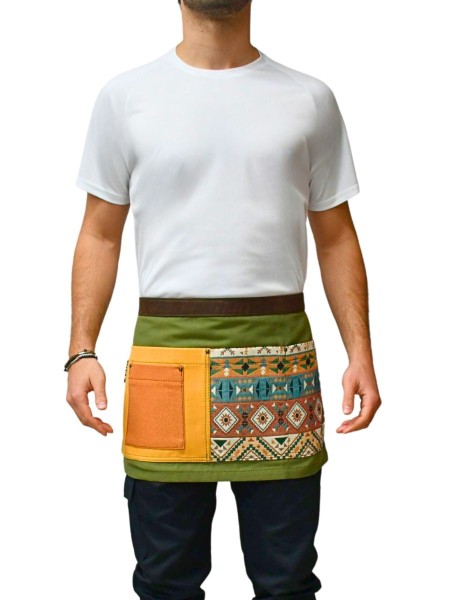 Ποδιά Μέσης Πράσινη Με Υφαντό Σχέδιο Ποδιά Μέσης Πράσινη Με Υφαντό Σχέδιο