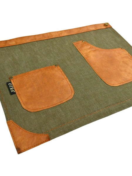 Ποδιά Μέσης Τζιν Λαδί Με Ταμπά Λεπτομέρειες Ποδιά Μέσης Τζιν Λαδί Με Ταμπά Λεπτομέρειες