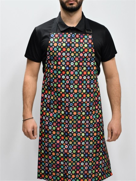 Ποδιά Ολόσωμη Αδιάβροχη Με Σχέδιο Κύκλους Ποδιά Ολόσωμη Αδιάβροχη Με Σχέδιο Κύκλους