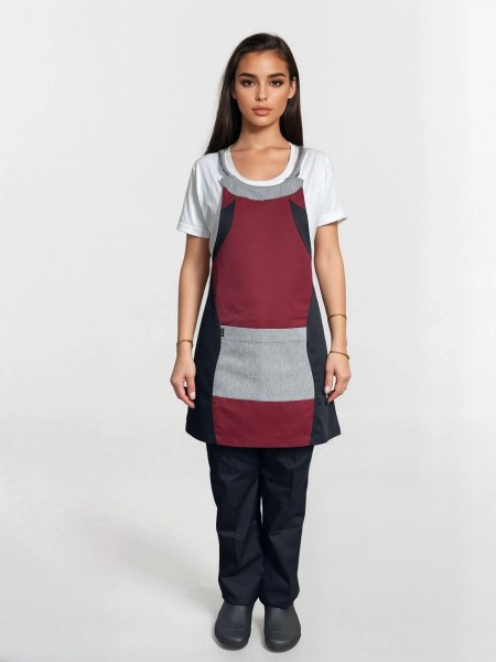 Ολόσωμη Ποδιά Χιαστί Με Σχέδιο Καρό Και Ελαστικό Κορδόνι Ολόσωμη Ποδιά Χιαστί Με Σχέδιο Καρό Και Ελαστικό Κορδόνι