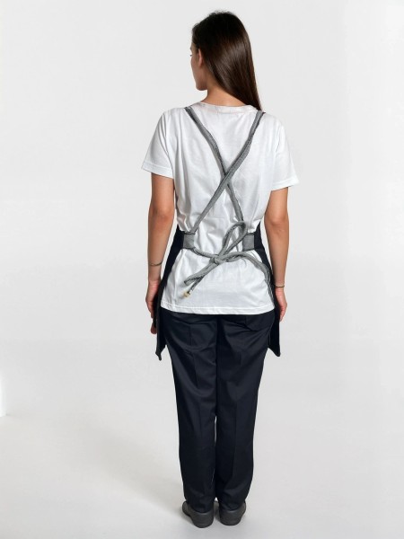 Ολόσωμη Ποδιά Χιαστί Με Σχέδιο Καρό Και Ελαστικό Κορδόνι Ολόσωμη Ποδιά Χιαστί Με Σχέδιο Καρό Και Ελαστικό Κορδόνι