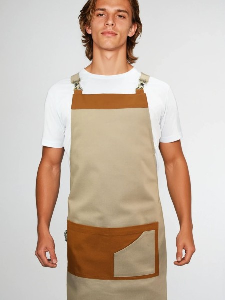 Ολόσωμη Ποδιά Χιαστί Μπεζ Με Ταμπά Ολόσωμη Ποδιά Χιαστί Μπεζ Με Ταμπά