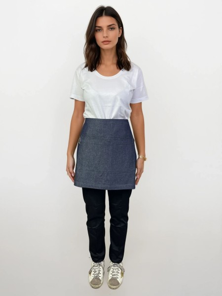 Ποδιά Μέσης Κοντή Γκρι Τζιν Με Τσέπη Ποδιά Μέσης Κοντή Γκρι Τζιν Με Τσέπη