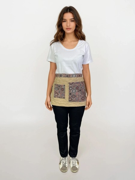 Ποδιά Μέσης Κοντή Μπεζ Με Σχέδιο Marocco Ποδιά Μέσης Κοντή Μπεζ Με Σχέδιο Marocco