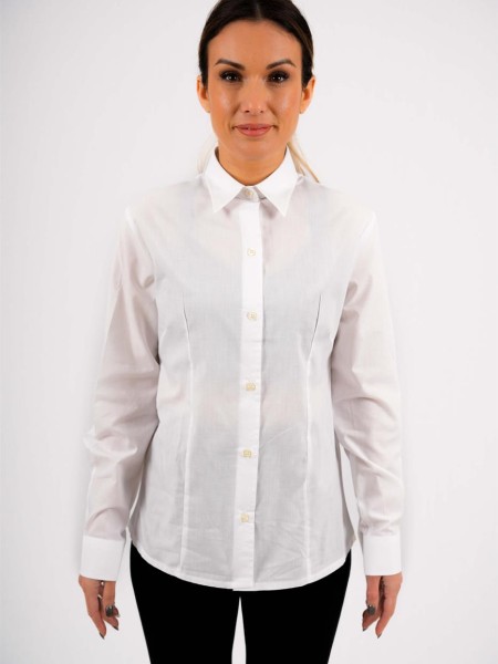 Πουκάμισο Γυναικείο Με Πέτο Γιακά Λευκό Πουκάμισο Γυναικείο Με Πέτο Γιακά Λευκό