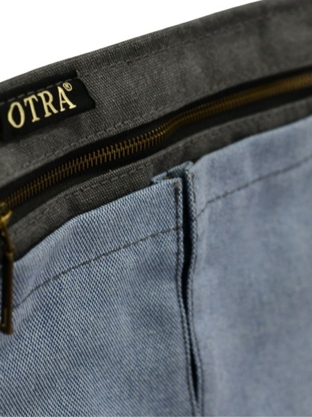 Τσαντάκι Μέσης Καμβάς Μπλε Ανοιχτό Με Γκρι Τσαντάκι Μέσης Καμβάς Μπλε Ανοιχτό Με Γκρι