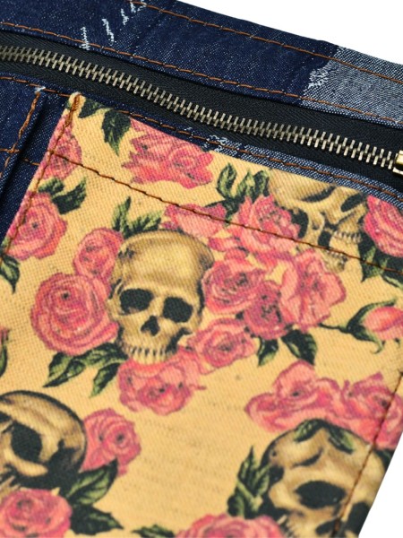 Τσαντάκι Μέσης Τζιν Με Σχέδιο Και Ροζ Νεκροκεφαλή Τσαντάκι Μέσης Τζιν Με Σχέδιο Και Ροζ Νεκροκεφαλή